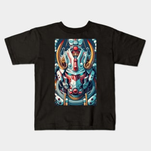 Mecha Oni Samurai Mask Kids T-Shirt